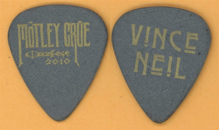 Motley Crue Vince Neil Vintage Guitar Pick - 2010 Ozzfest Tour