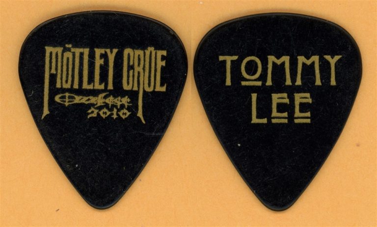 Motley Crue Tommy Lee Vintage Guitar Pick - 2010 Ozzfest Tour