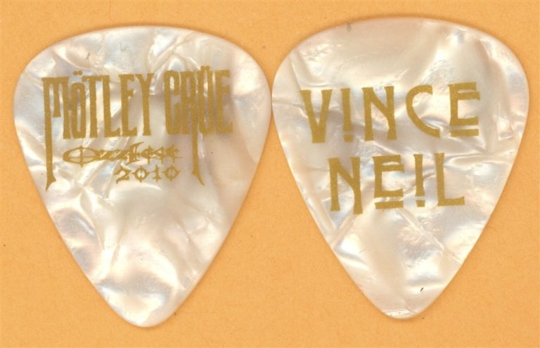 Motley Crue Vince Neil Vintage Guitar Pick - 2010 Ozzfest Tour