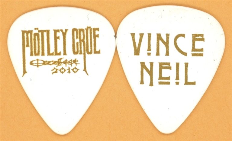 Motley Crue Vince Neil Vintage Guitar Pick - 2010 Ozzfest Tour