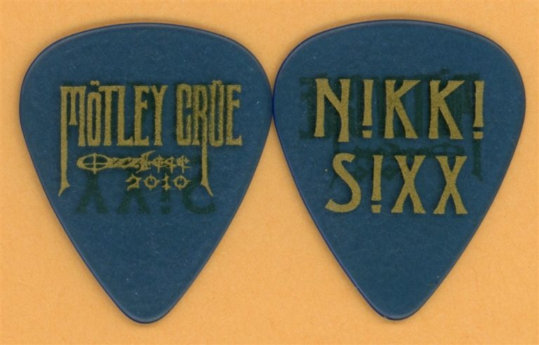 Motley Crue Mick Mars Vintage Guitar Pick - 2010 Ozzfest Tour
