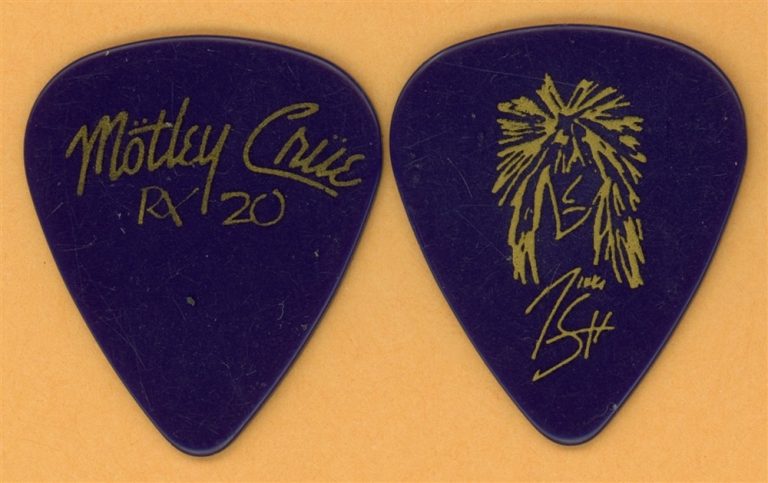 Motley Crue Nikki Sixx Vintage Guitar Pick - 2009 RX 20 Tour