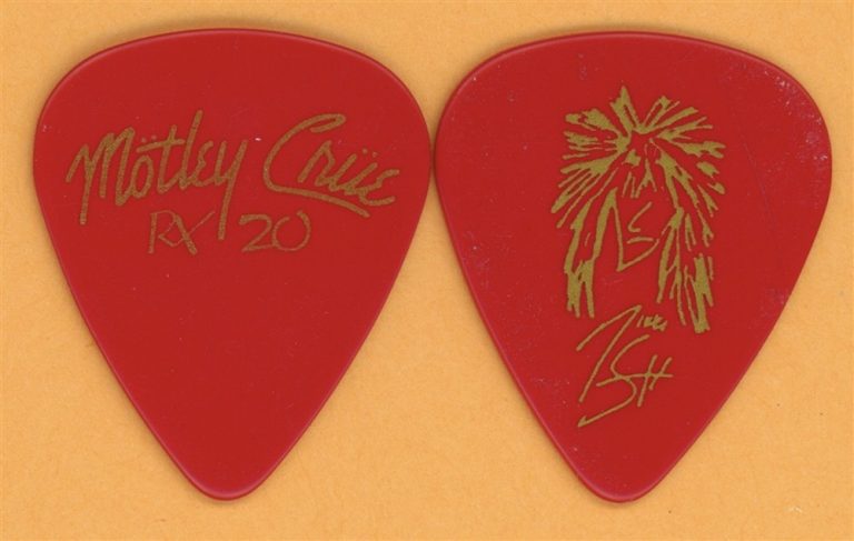 Motley Crue Nikki Sixx Vintage Guitar Pick - 2009 RX 20 Tour