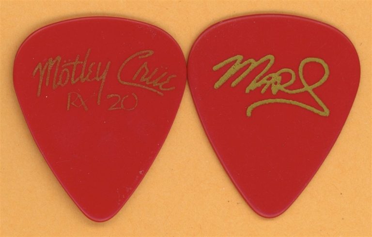 Motley Crue Mick Mars Vintage Guitar Pick - 2009 RX 20 Tour