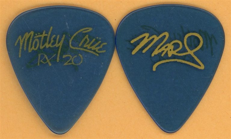 Motley Crue Mick Mars Vintage Guitar Pick - 2009 RX 20 Tour