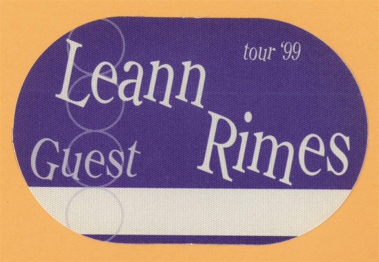 Leann Rimes 1999 Concert Tour GUEST Backstage Pass
