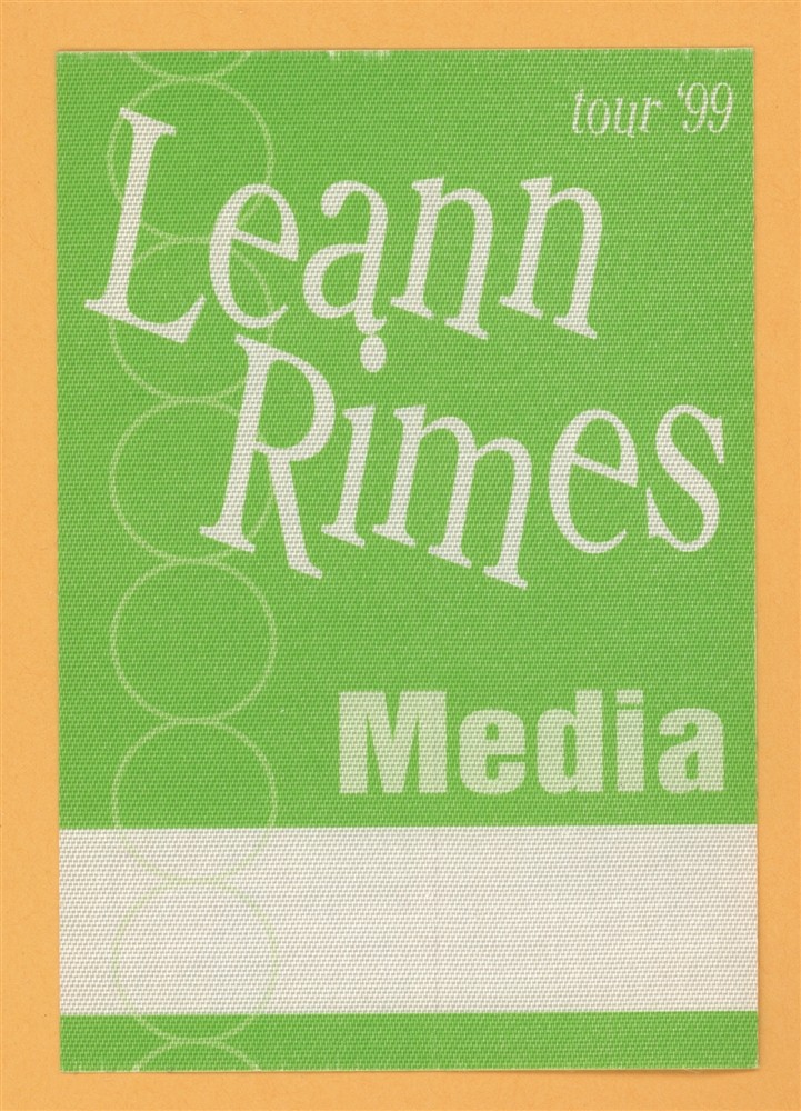 Leann Rimes 1999 Concert Tour MEDIA Backstage Pass