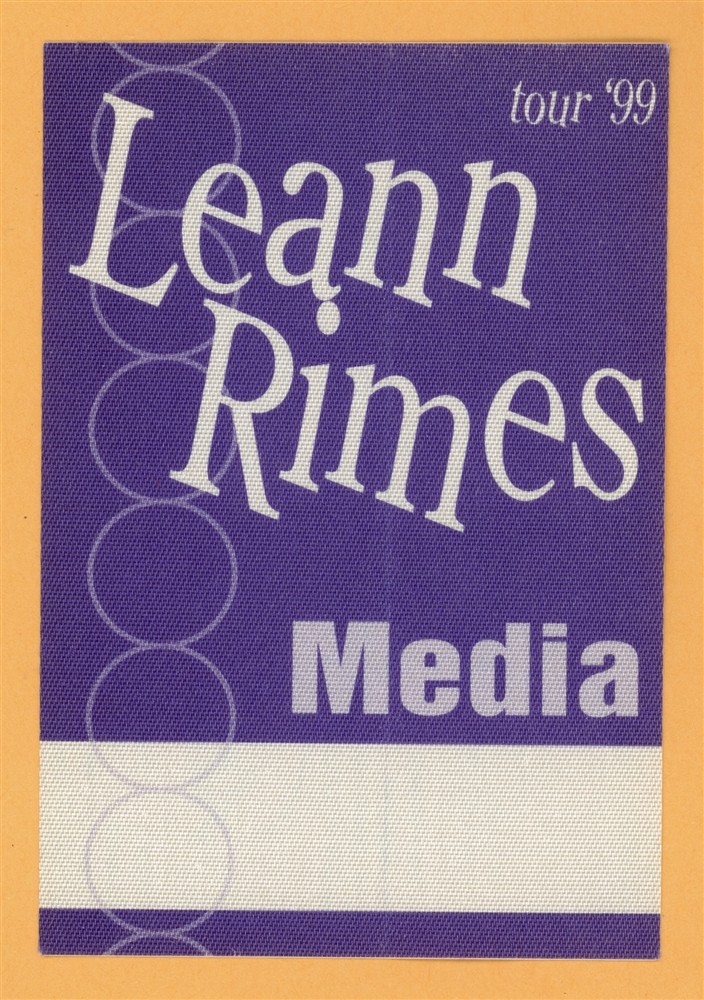 Leann Rimes 1999 Concert Tour MEDIA Backstage Pass