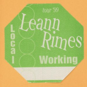 Leann Rimes 1999 Concert Tour WORKING Backstage Pass