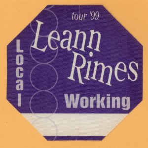 Leann Rimes 1999 Concert Tour WORKING Backstage Pass