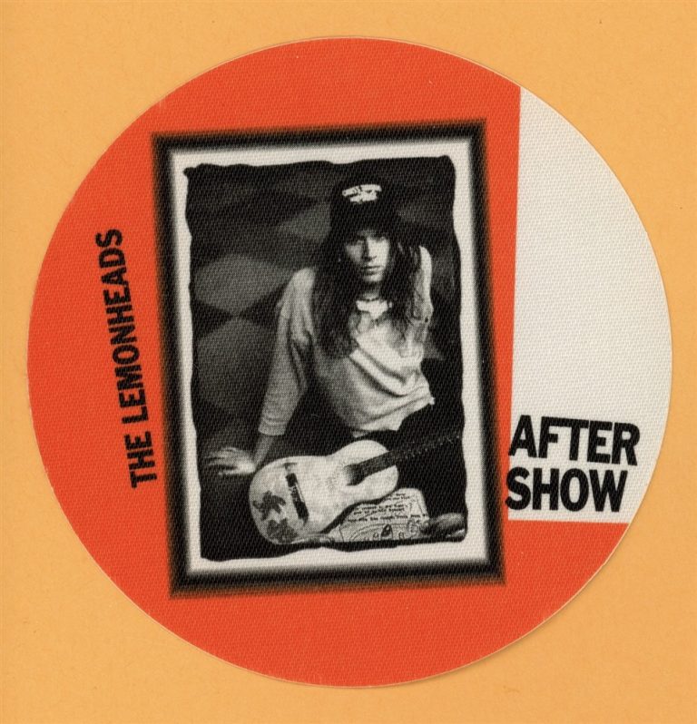 Lemonheads 1993 Feel the Lemonheads Concert Tour AFTER SHOW Backstage Pass