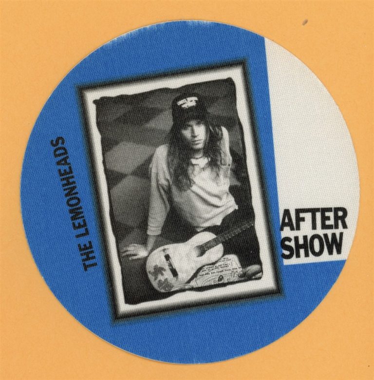 Lemonheads 1993 Feel the Lemonheads Concert Tour AFTER SHOW Backstage Pass