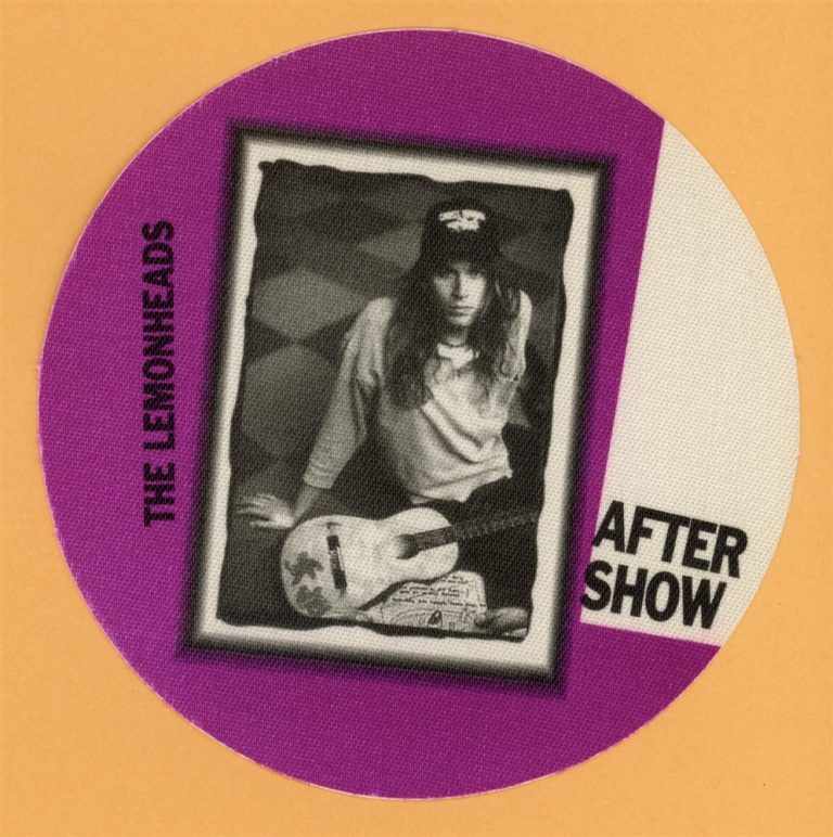 Lemonheads 1993 Feel the Lemonheads Concert Tour AFTER SHOW Backstage Pass