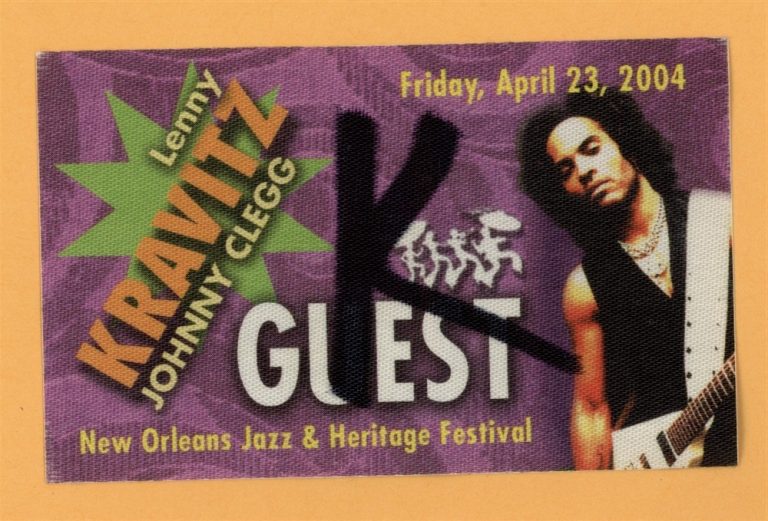 Lenny Kravitz 2004 Concert Tour Guest Backstage Pass