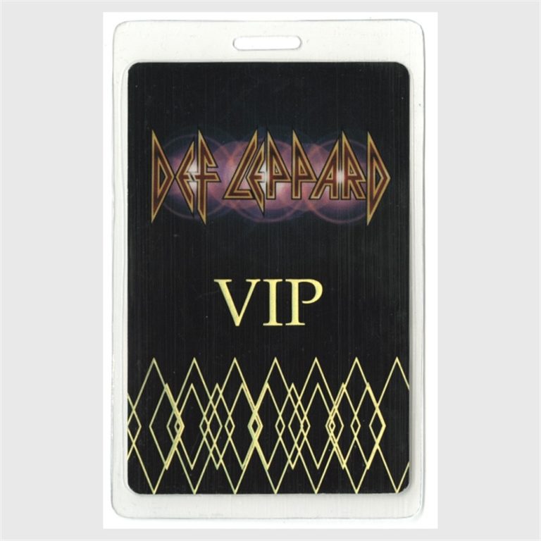 Def Leppard 1999 Euphoria Concert Tour VIP Foil Laminated Backstage Pass