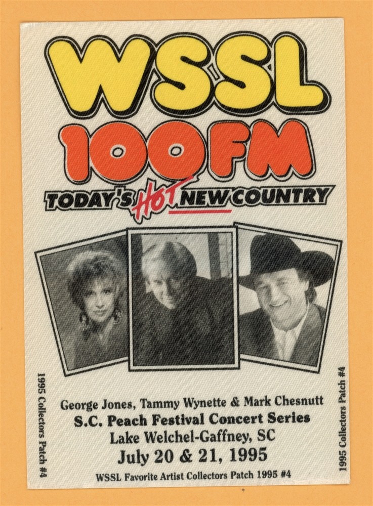 George Jones 1995 Mark Chesnutt Concert Tour Backstage Pass