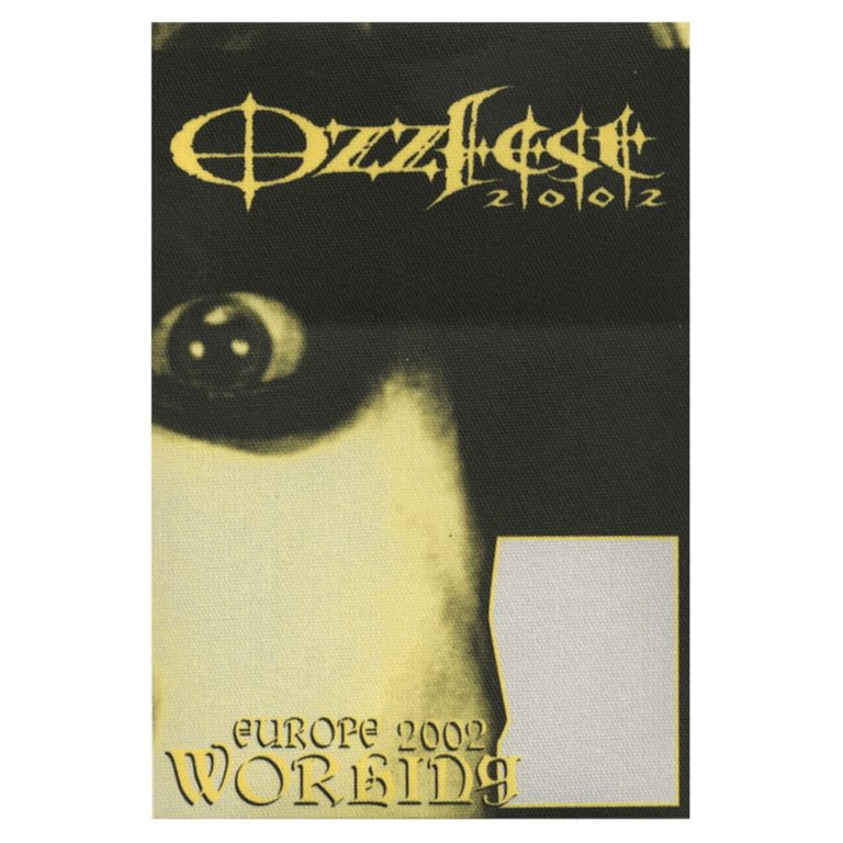 Ozzy Osbourne 2002 Ozzfest Concert Tour Working Backstage Pass - Europe