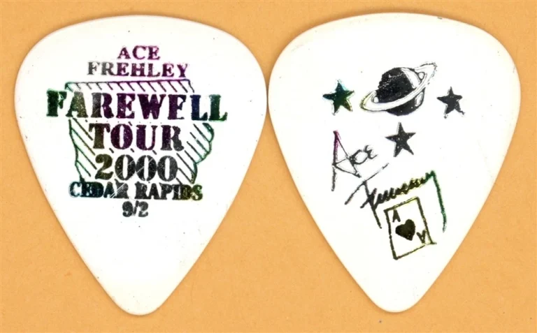 KISS 2000 Farewell Tour Ace Frehley Vintage Guitar Pick - Cedar Rapids, IA
