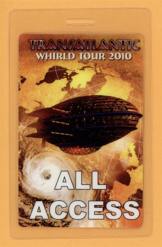 Transatlantic 2010 Whirld Tour All Access Laminated Backstage Pass