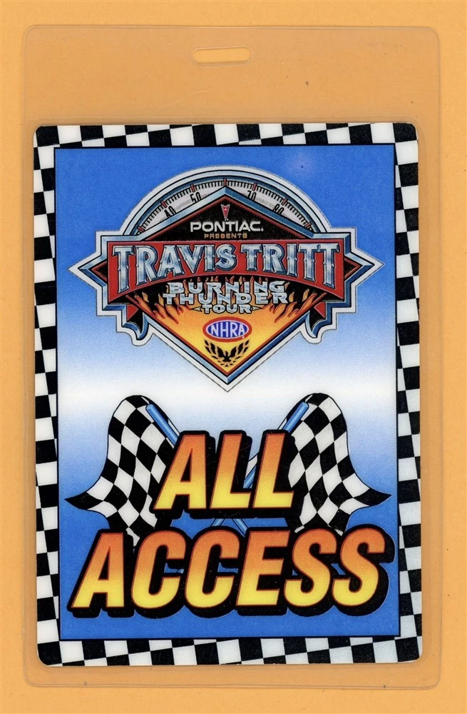 Travis Tritt 1997 Burning Thunder Tour All Access Laminated Backstage Pass