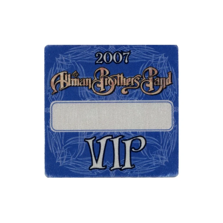 Allman Brothers 2007 Concert Tour VIP Backstage Pass