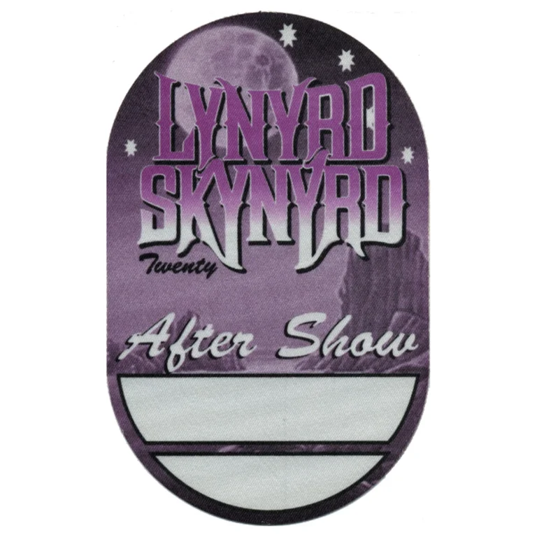 Lynyrd Skynyrd 1997 Twenty Concert Tour Aftershow Backstage Pass