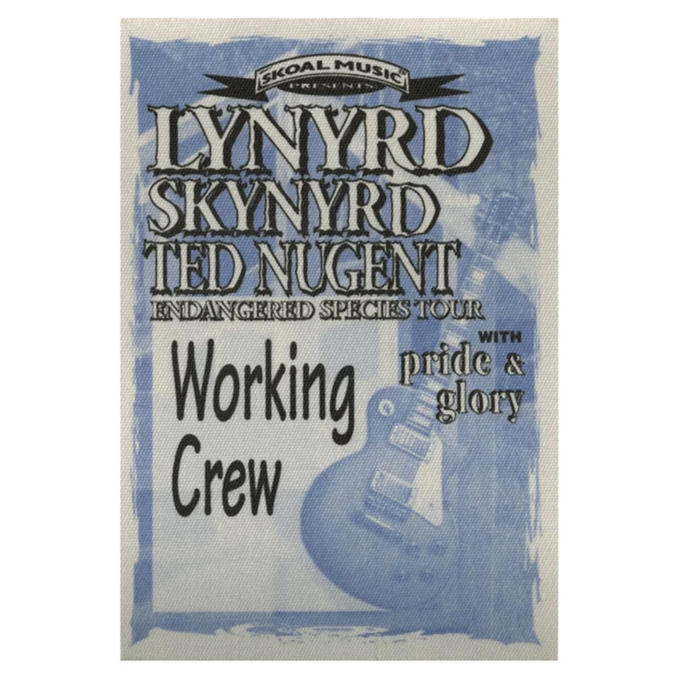 Lynyrd Skynyrd 1994 Endangered Species Concert Tour Working Backstage Pass