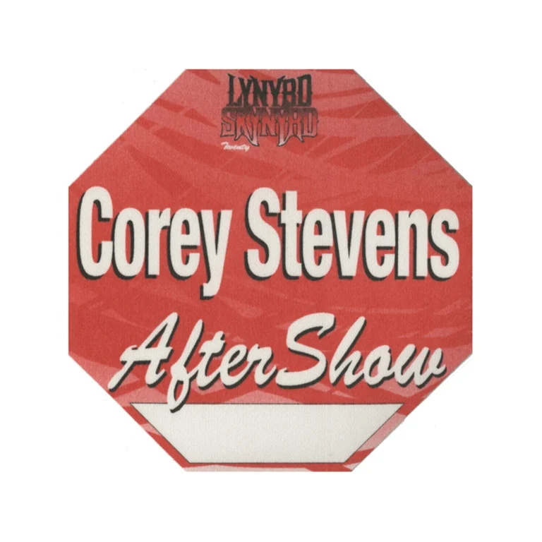 Lynyrd Skynyrd 1997 Twenty Concert Tour Corey Stevens Aftershow Backstage Pass