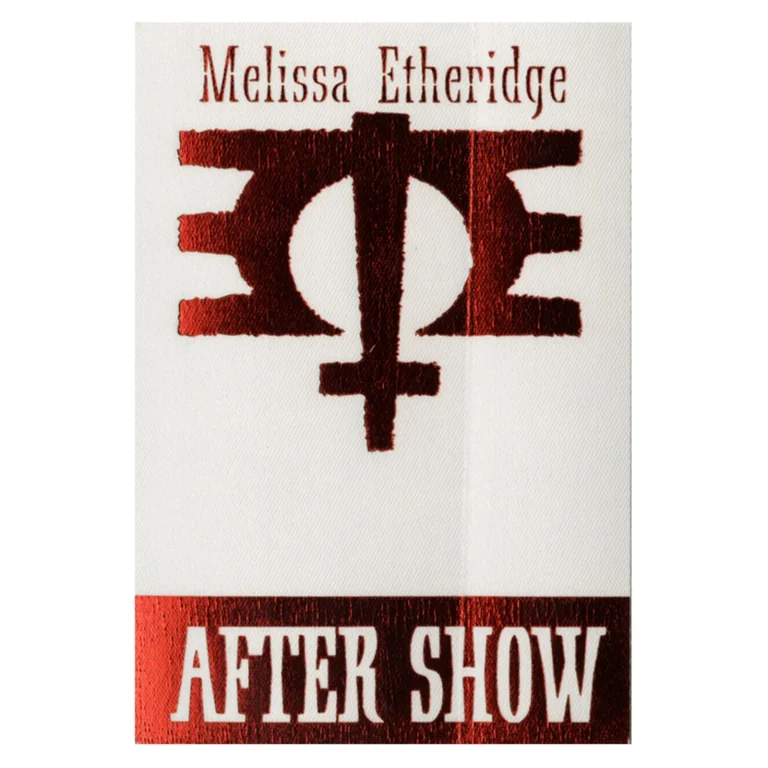 Melissa Etheridge 1995 Your Little Secret Concert Tour Aftershow Backstage Pass
