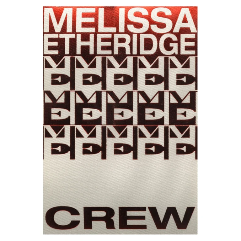 Melissa Etheridge 1992 Never Enough Concert Tour Crew Backstage Pass