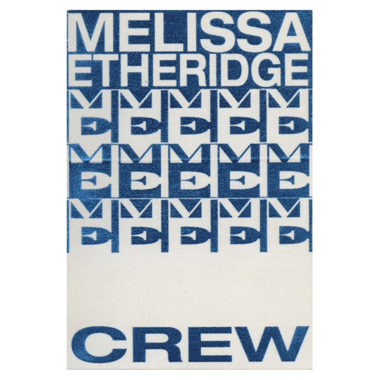 Melissa Etheridge 1992 Never Enough Concert Tour Crew Backstage Pass
