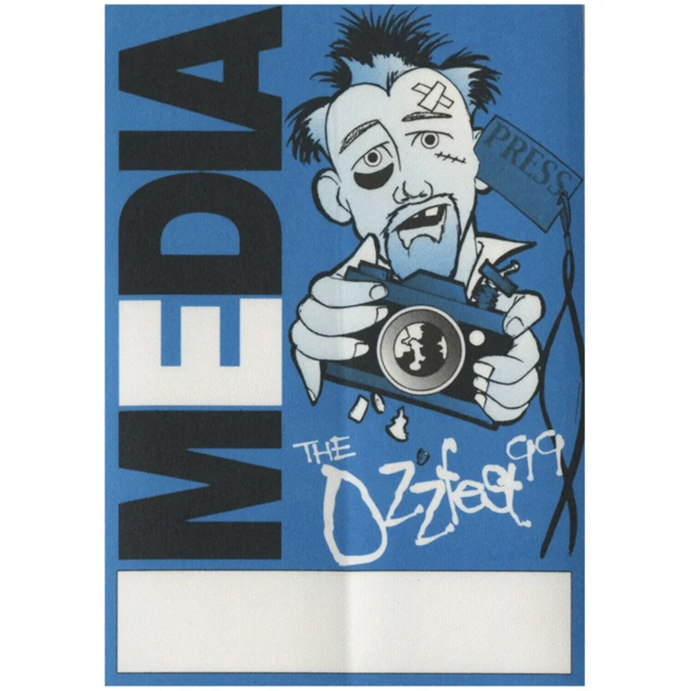 Ozzy Osbourne 1999 Black Sabbath Ozzfest Concert Tour Media Backstage Pass