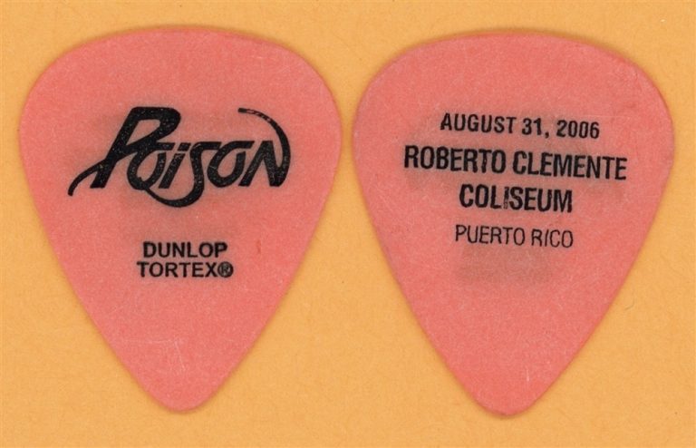 Poison Bret Michaels Puerto Rico Guitar Pick - 2006 20th Anniversary Tour
