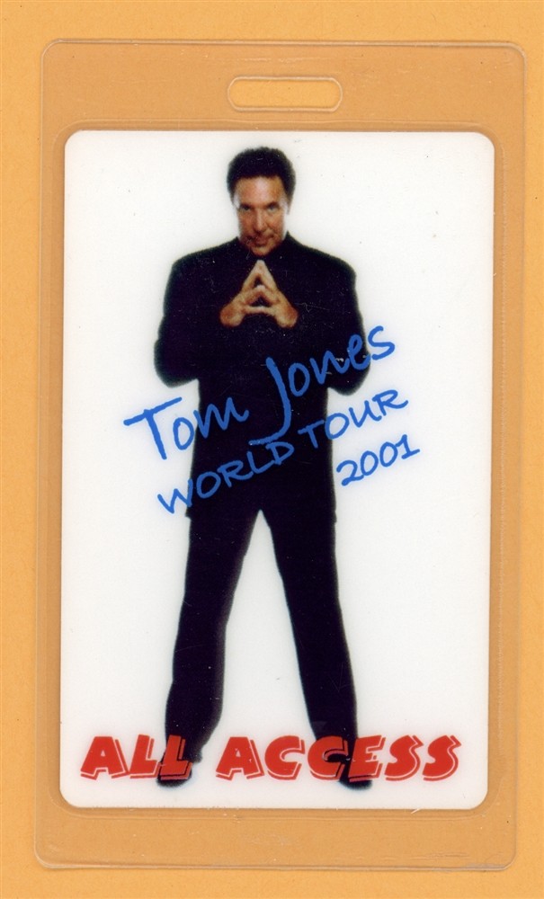 Tom Jones 2001 Reload Tour AAA Laminated Backstage Pass