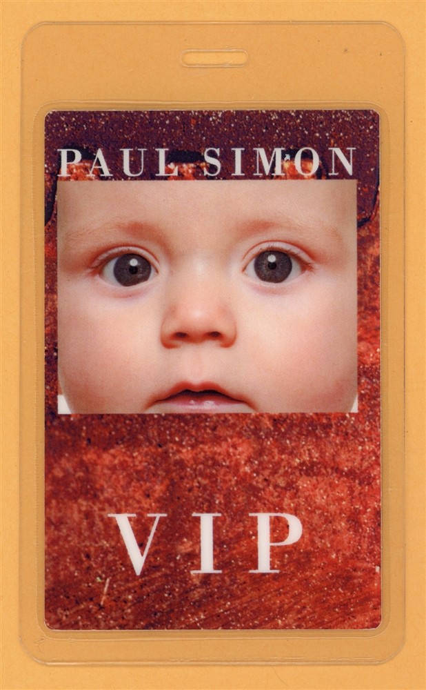 Paul Simon 2006 Surprise Tour VIP Laminated Backstage Pass