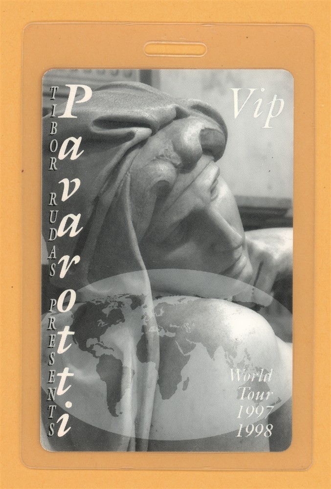 Pavarotti 1997 Concert Tour VIP Laminated Backstage Pass - Medium