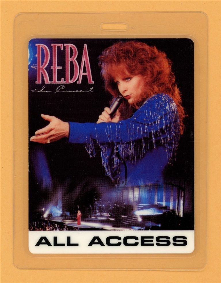 Reba McEntire 1997 Concert Tour All Access Laminated Backstage Pass