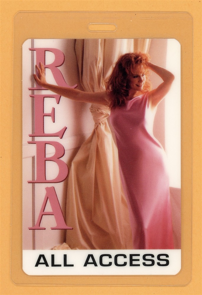 Reba McEntire 1998 Concert Tour All Access Laminated Backstage Pass