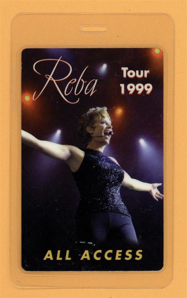 Reba McEntire 1999 Concert Tour All Access Laminated Backstage Pass