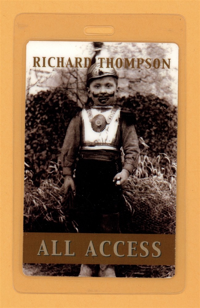 Richard Thompson Concert Tour All Access Laminated Backstage Pass
