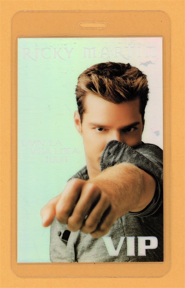 Ricky Martin 1999 Livin' La Vida Loca Tour VIP Laminated Backstage Pass