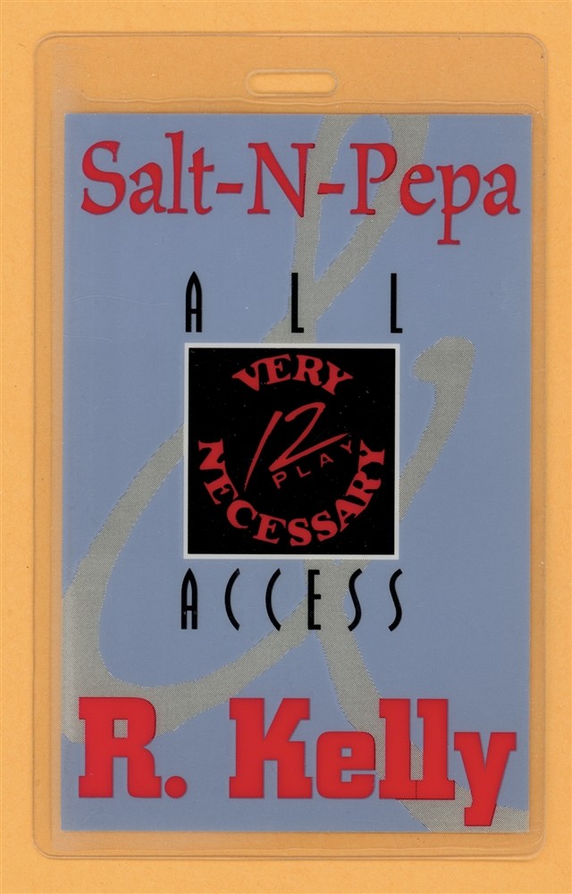 Salt N Pepa w/ R. Kelly 1993 Very Necessary Tour VIP Laminated Backstage Pass