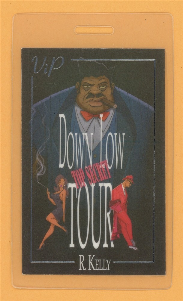 R. Kelly 2008 Down Low Tour VIP Laminated Backstage Pass