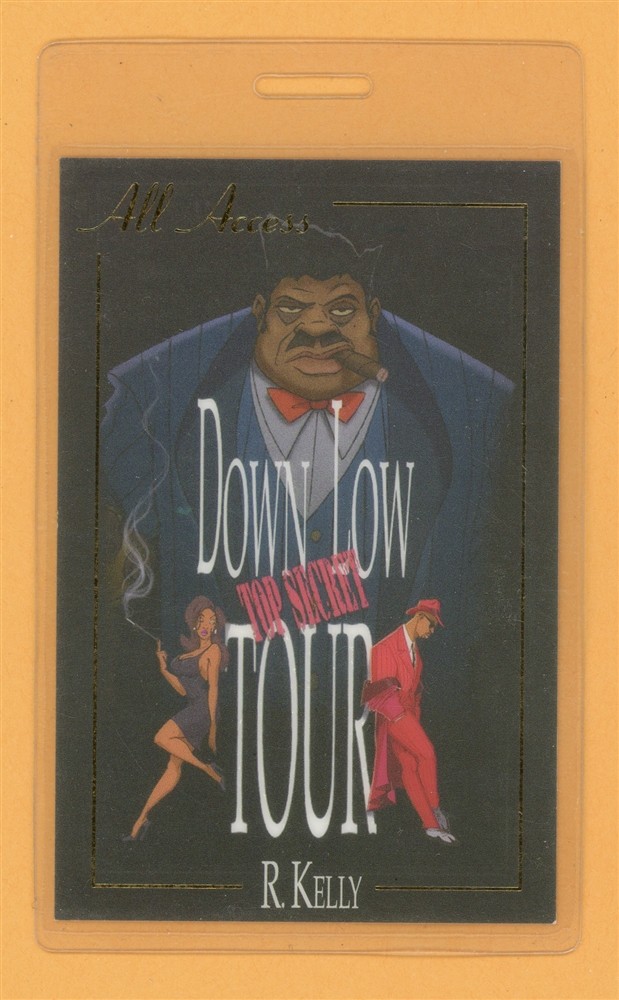 R. Kelly 2008 Down Low Tour AA Laminated Backstage Pass