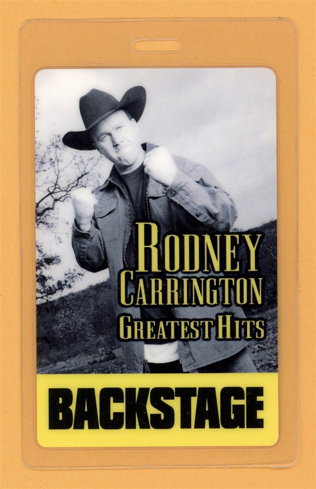 Rodney Carrington Greatest Hits Tour Laminated Backstage Pass