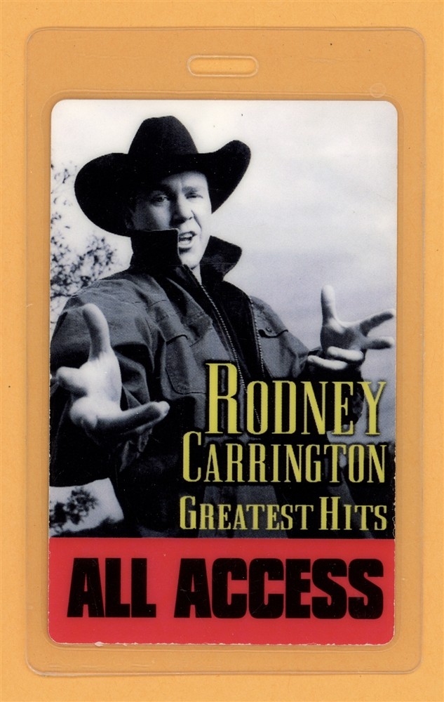 Rodney Carrington Greatest Hits Tour Laminated Backstage Pass