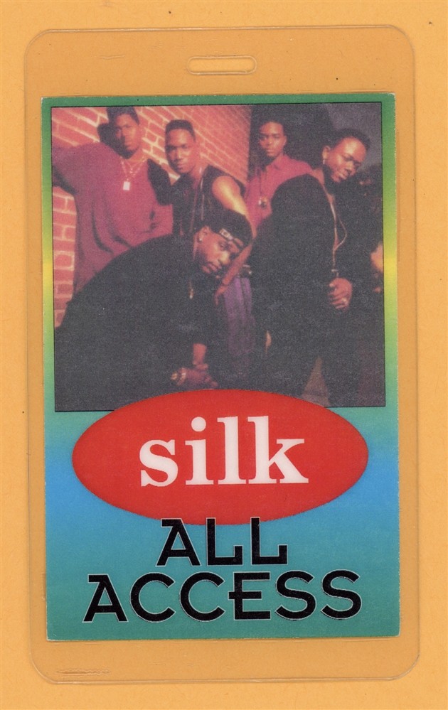Silk 1995 Concert Tour All Access Laminated Backstage Pass