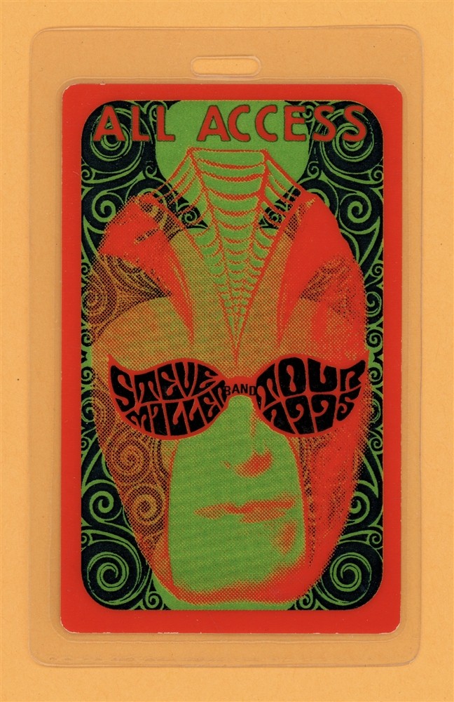 Steve Miller Band 1995 Concert Tour All Access Laminated Backstage Pass