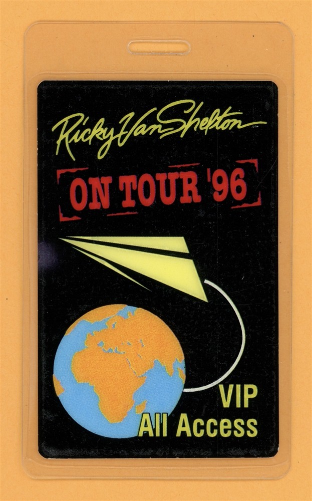Ricky Van Shelton 1996 Concert Tour VIP Laminated Backstage Pass