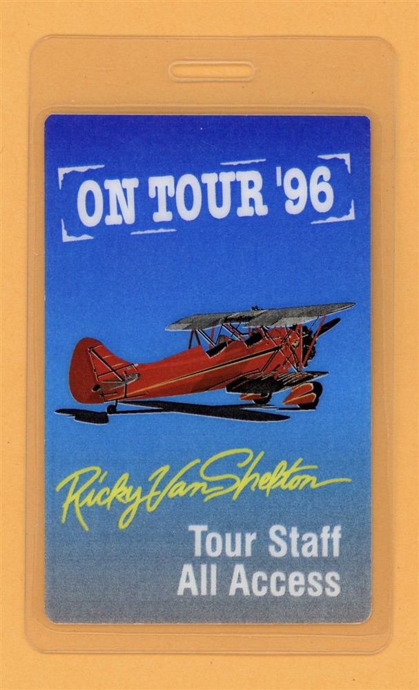 Ricky Van Shelton 1996 Concert Tour AA Laminated Backstage Pass